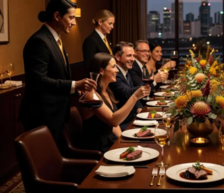 Private dining room prepared for an intimate celebration